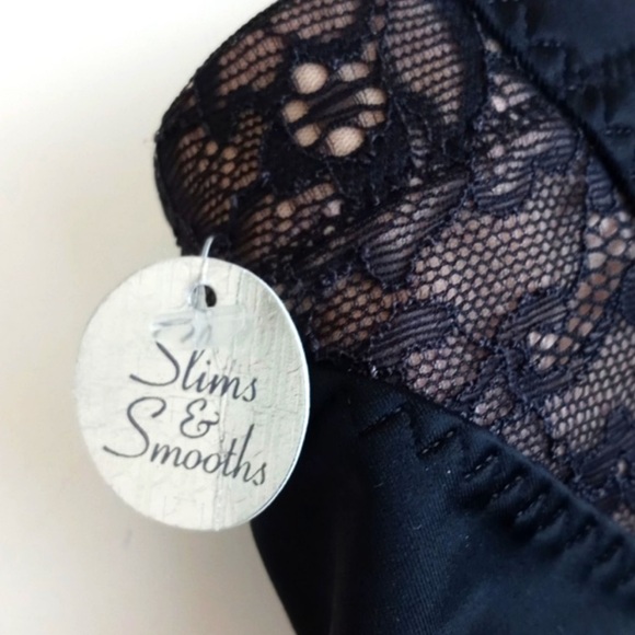 Jennifer Lopez Black Satin Nude High Waisted Body Shaping Nylon Blend Boyshort S - Picture 5 of 10